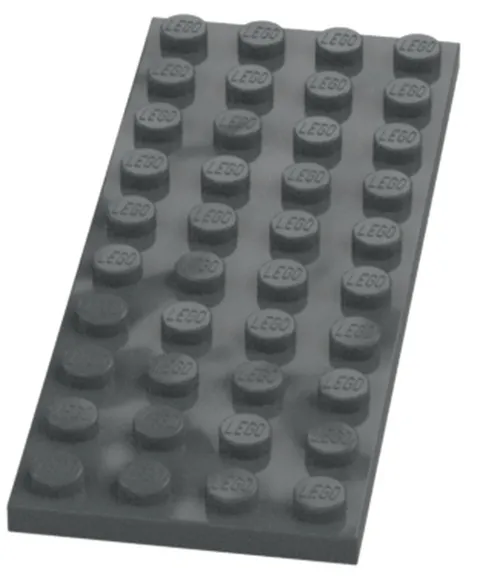 Lego Part 3030 Dark Bluish Gray Plate 4 x 10 Stud Baseplate Piece DG01