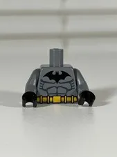LEGO Derg Customs Pad Printed Custom Batman 2006 Dark Gray Torso