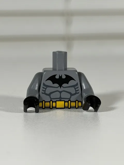 LEGO Derg Customs Pad Printed Custom Batman 2006 Dark Gray Torso