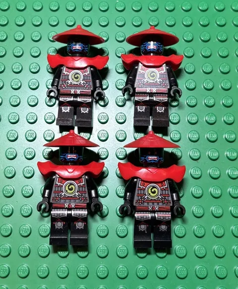 LEGO Stone Army Swordsman Minifigure Blue Face X4 Ninjago 70502 70504 70505