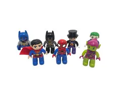 LEGO Duplo Marvel DC Super Heroes Minifigures Lot Batman Spider-Man Superman 7pc
