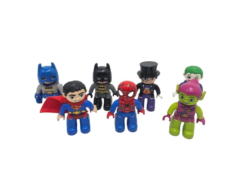 LEGO Duplo Marvel DC Super Heroes Minifigures Lot Batman Spider-Man Superman 7pc