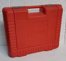 Lego Carrying Case Box Vintage 1985 Red Hard Plastic Travel Legos Carrier Empty 