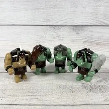 Lego Castle Fantasy Era Troll Lot of 4 Tan Green Minifigure Club Set 7036 7097