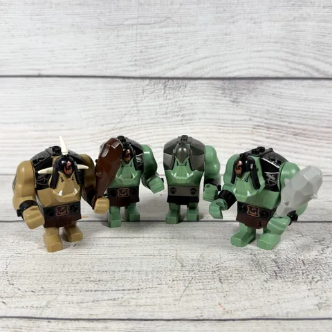 Lego Castle Fantasy Era Troll Lot of 4 Tan Green Minifigure Club Set 7036 7097