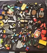 LEGO Vintage Mixed Accessories Lot Minifigures Parts Vehicles Weapons Batman...