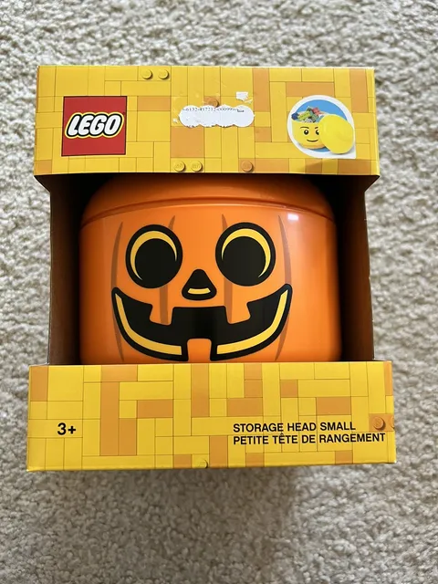 LEGO Storage Head Small Pumpkin Jack-O-Lantern BRAND NEW! Halloween