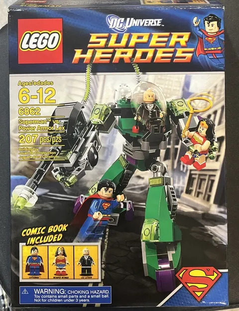 LEGO DC Super Heroes: Superman Vs. Power Armor Lex 6862  NO Minifigures With Box