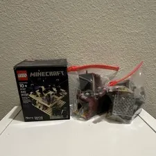 LEGO Minecraft Micro World The End 21107 with 21105 (village) and 21106 (nether)