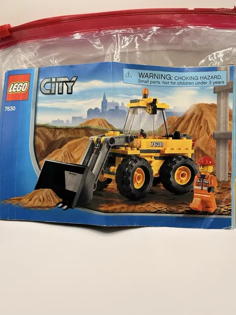 LEGO City 7630 Front Loader Construction Parts Lot w/ Printed Minifigure No Box
