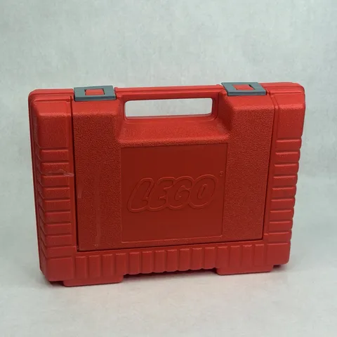 Vintage LEGO 1985 Red Plastic Storage Carrying Case Box Bin Tote Bricks
