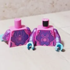 New LEGO Pink Torso Spider Translucent Arms Printed Space Girl Unisex Blue Hands