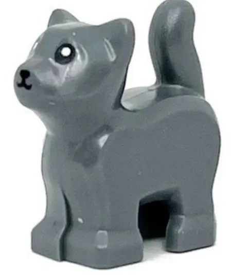 Lego Small Baby Gray Cat Dark Grey Kitten - SAME DAY SHIP - GENUINE