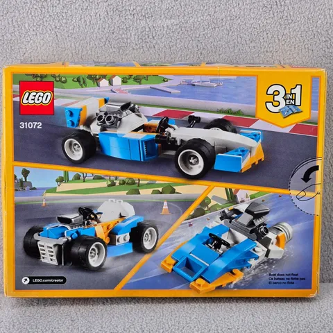 LEGO 31072 Creator Extreme Engines 3-in-1 Race Car Hot Rod Speedboat Toy