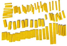  LEGO Yellow Bulk Parts Lot Plates Bricks Tiles 1xX 2xX Genuine Pieces