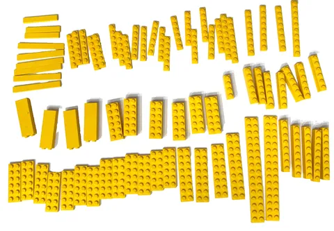  LEGO Yellow Bulk Parts Lot Plates Bricks Tiles 1xX 2xX Genuine Pieces