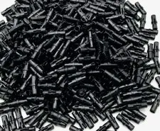 Genuine Lego Lot 100 Black Technic Pins w/ Friction Ridges Lengthwise Parts NEW