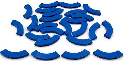 Lego 25 New Blue Tiles Flat Smooth Round Corner 3 x 3 Macaroni Parts