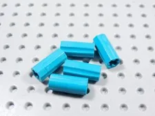 LEGO Lot of 5 Bright Bluish Green Technic Axle Connectors BM