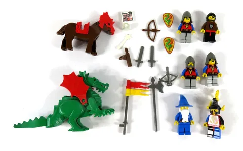 LEGO Castle 6082 Knights Figure Dragon Horse Lot Wizard Fire Breathing Fortress