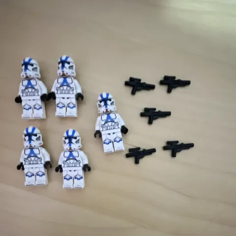 LEGO Star Wars 501st Clone Trooper (No Helmet Hole) Minifigure Lot of 5 SW1094