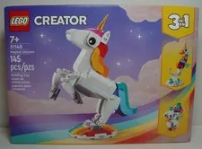 LEGO CREATOR MAGICAL UNICORN 31140 145 PCS 3 IN 1 NEW SEALED