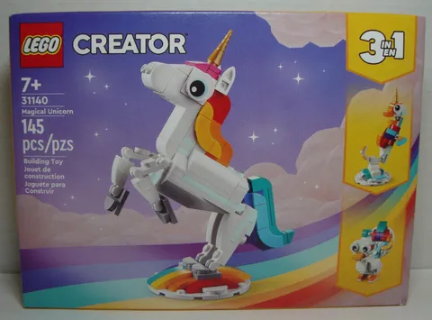 LEGO CREATOR MAGICAL UNICORN 31140 145 PCS 3 IN 1 NEW SEALED