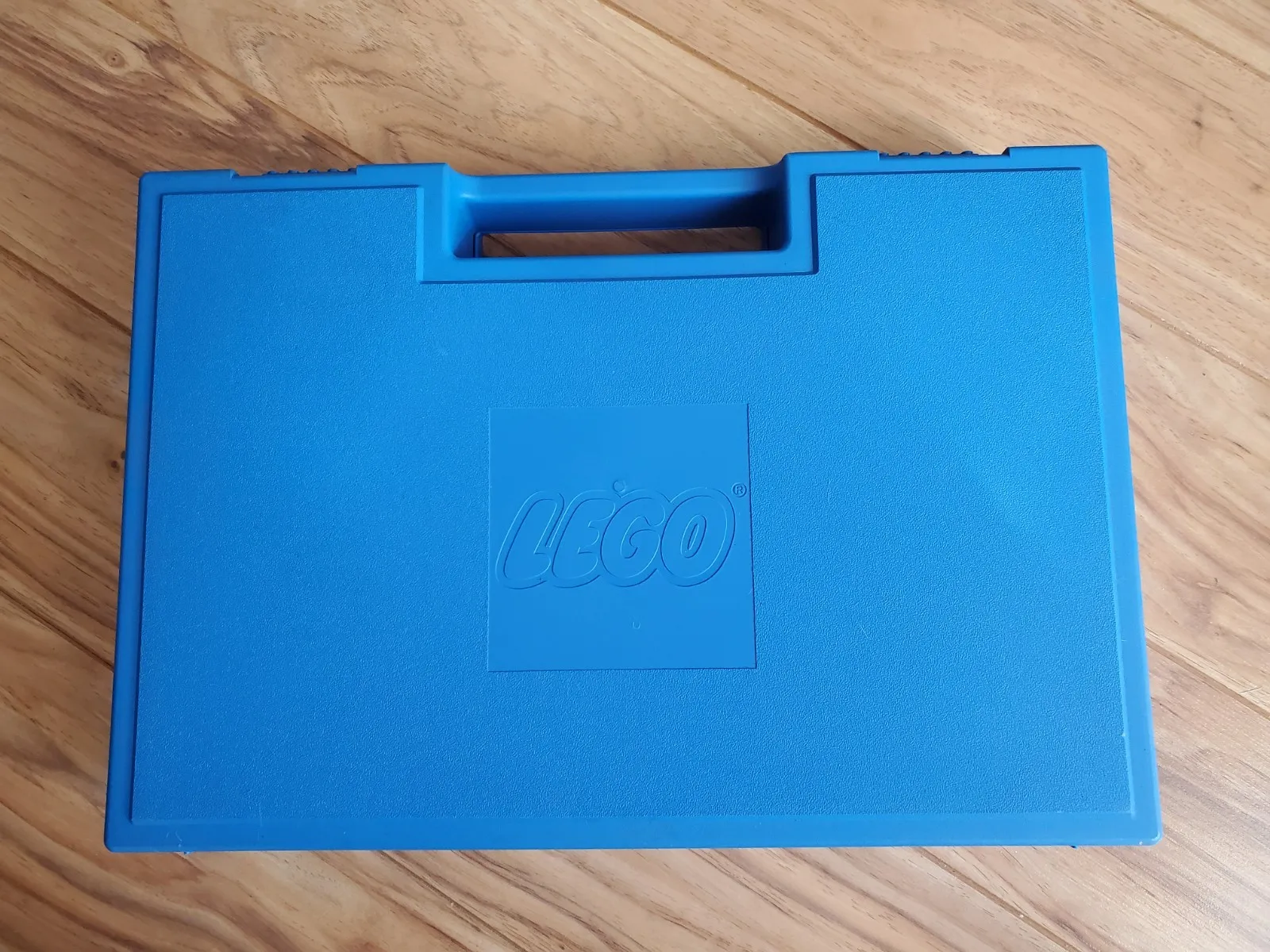Vintage LEGO Blue Carrying Case 1985 15x10x2.5 4963 Denmark Storage Lego Clasp