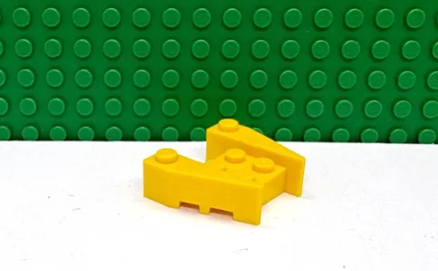 Lego 1 Yellow 3x4 Thick Wedge Brick with Cut Out NEW