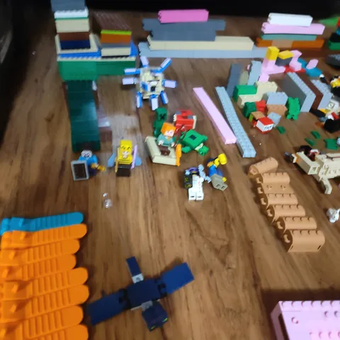 LEGO Minecraft Bulk Lot Parts & Minifigures w/ Manuals 21123 76896.