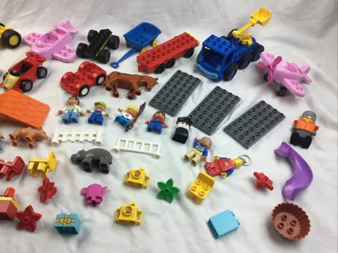 Lego Duplo Big Lot Zoo People Blocks Vehicles Pieces Lot #1