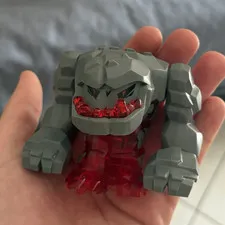 LEGO Rock Monster Figure Gray/Red Plastic with Translucent Pieces