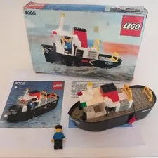 LEGO 4005 LEGOLAND BOAT TUG BOAT VINTAGE MINIFIG HULL CITY BOX