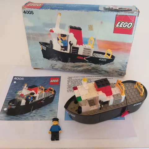 LEGO 4005 LEGOLAND BOAT TUG BOAT VINTAGE MINIFIG HULL CITY BOX