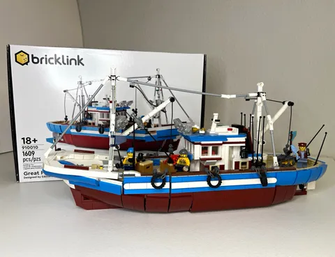 LEGO BrickLink 910010 The Great Fishing Boat Designer Program 1609 pcs Box