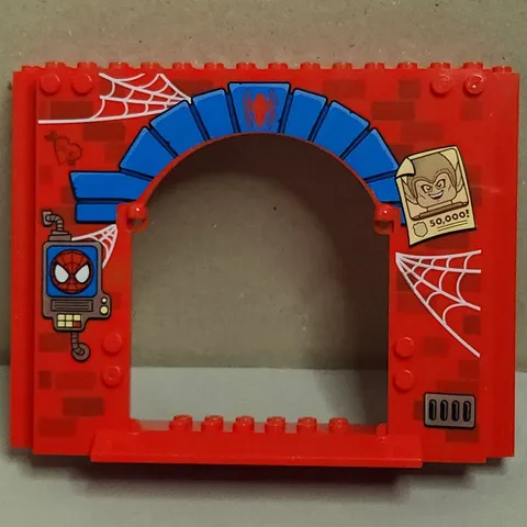 LEGO 15626pb04 Panel 4 x 16 x 10 with Spider Man Pattern Red x1 Genuine