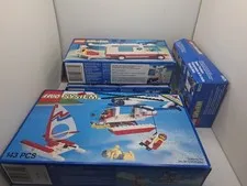 Vintage Lego System Parts Pieces Boxes Lot 6342, 6666, 6625