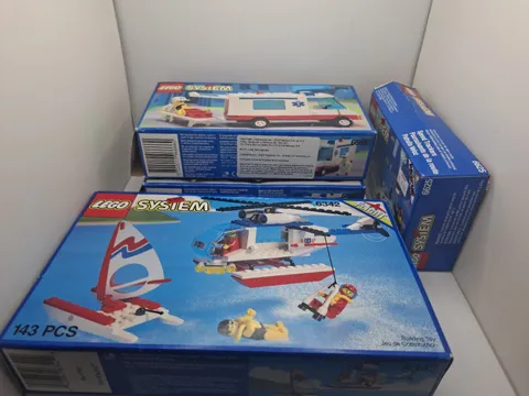 Vintage Lego System Parts Pieces Boxes Lot 6342, 6666, 6625