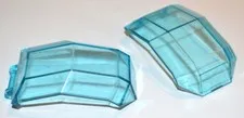 LEGO #11289 Windscreen Canopy with Handle Bar 4x4x4 2/3 Trans Lt Blue 2PC