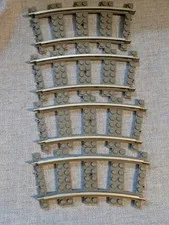 Lot of 4 Lego Electric Train Tracks 9V Curve Metal Dark Gray 2867