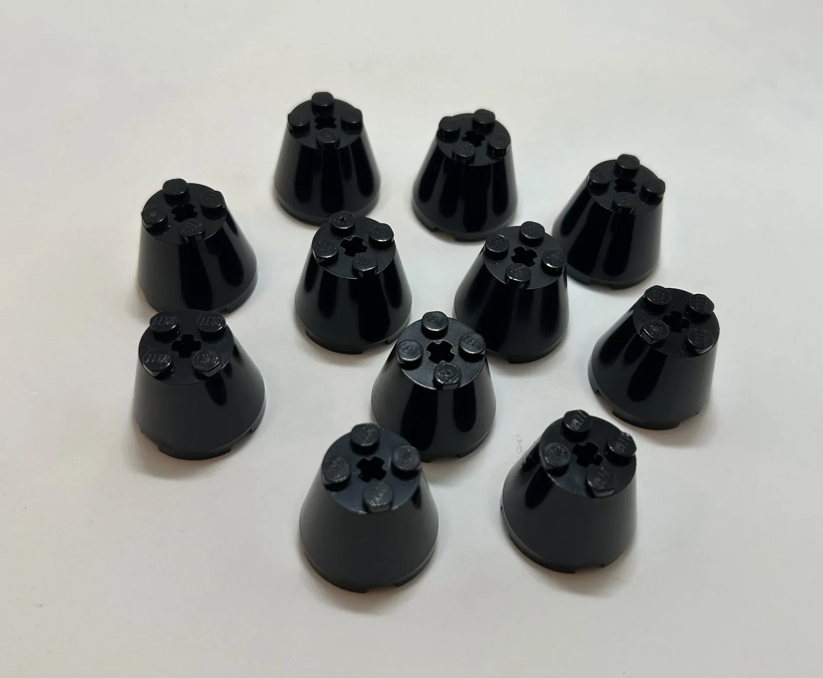 Lego 6233 3x3x2 cone black x11