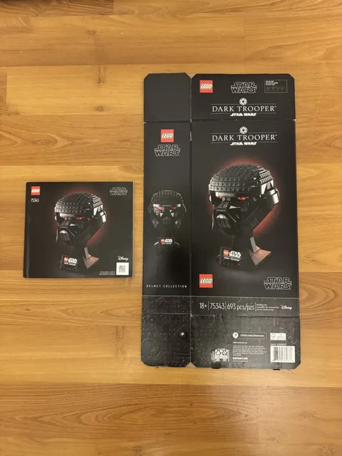 LEGO Star Wars Dark Trooper Helmet 75343 Box & Manual - EMPTY BOX