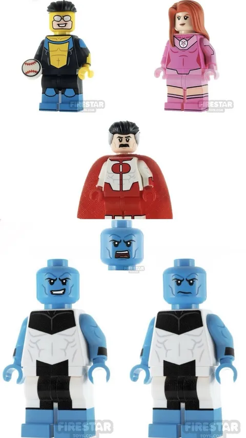 LEGO Invincible Firestar Toys Mauler Twins Atom Eve Omni-Man Set Pack Rare!