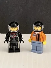 Lego Minifig Dodge Race Car Drivers Mini Figure