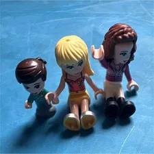 LEGO Friends-Style Minifigure Lot of 3 Plastic Figures 2 Female 1 Male