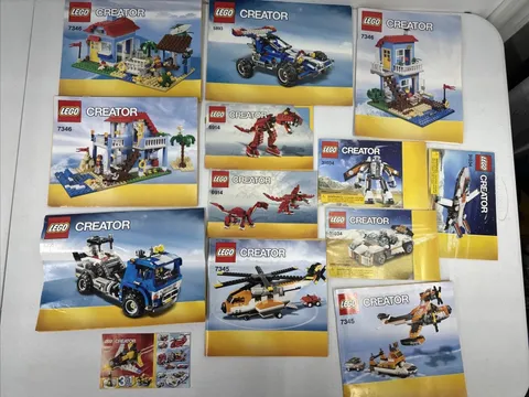 Lot of LEGO CREATOR Instructions Booklets Manuals Directions Different Years