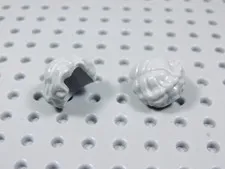 LEGO Lot of 2 Female Girl Light Bluish Gray Short Hair Minifig Curled Wavy BQ