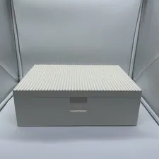LEGO x IKEA White Stackable Plastic Storage Container with Studded Lid 