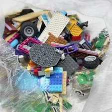 LEGO Bulk Lot Mixed Bricks Plates Wheels Pieces 5lbs Assorted Colors Themes
