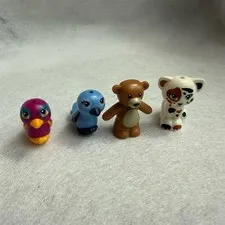 LEGO Friends City Animal Figure Lot of 4 Teddy Bear Cat Blue & Pink Bird